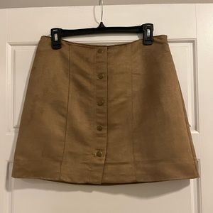Gap Faux Suede Tan Mini Skirt, size 2